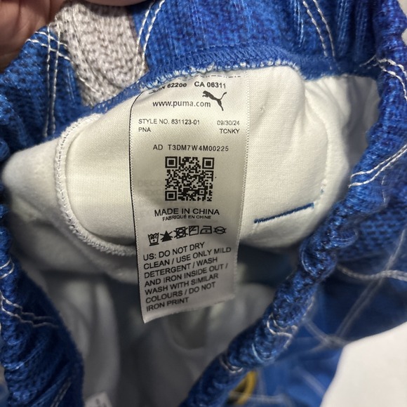 Puma x ASAP Rocky Quilted Sweatpants Clyde Royal Blue Men's Sz XL 631123-01 $175 - Picture 10 of 10